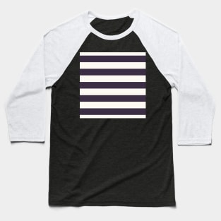 Preppy Girly Paris Chic Royal Purple White Stripes Baseball T-Shirt